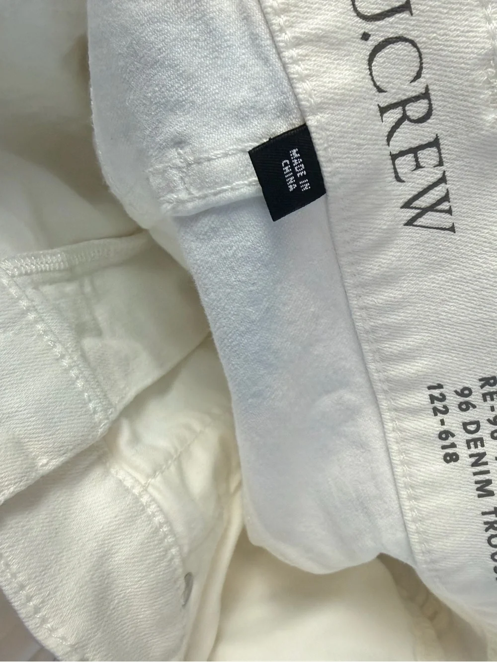 J.Crew White Wide Leg 96 Denim Trouser Jeans